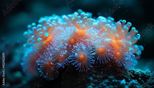 macro view of coral underwater