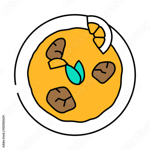 biryani indian cuisine line icon vector. biryani indian cuisine sign. isolated symbol illustration