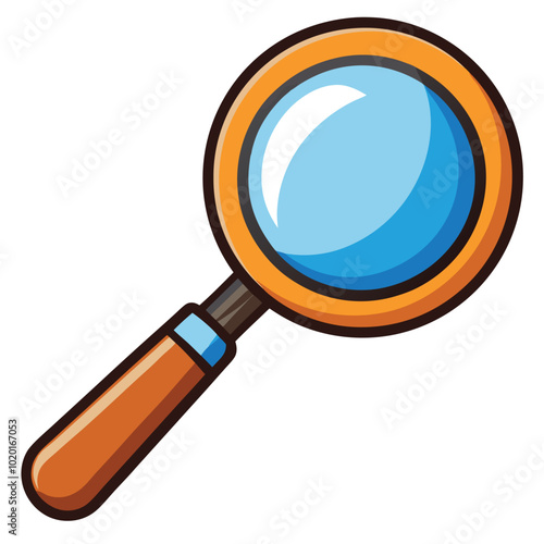 Search magnifying glass vector illustration isolated on a white background