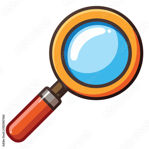 Search magnifying glass vector illustration isolated on a white background