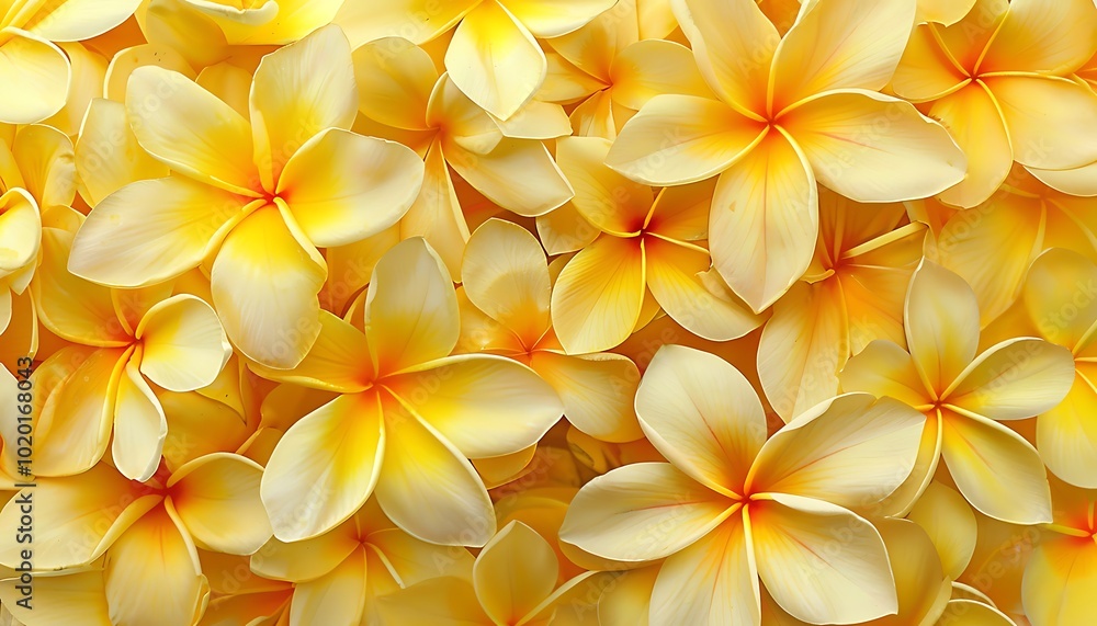 Seamless texture of white and yellow frangipani flowers Seamless texture of white and yellow frangipani flowers