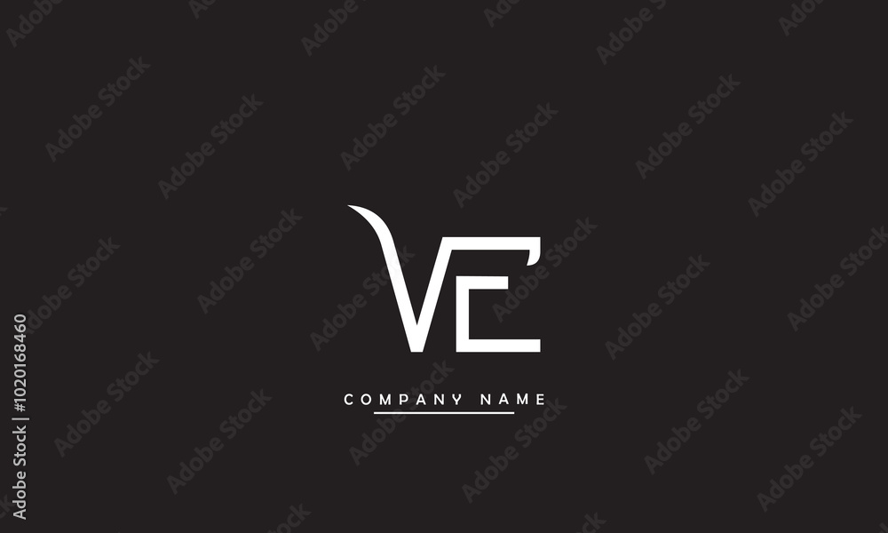 VE, EV, V, E Abstract Letters Logo Monogram VE, EV, V, E Abstract Letters Logo Monogram