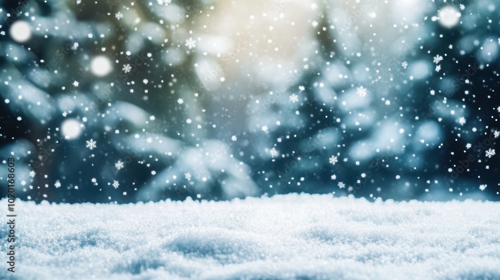 Naklejka premium The Snowy Winter Wonderland
