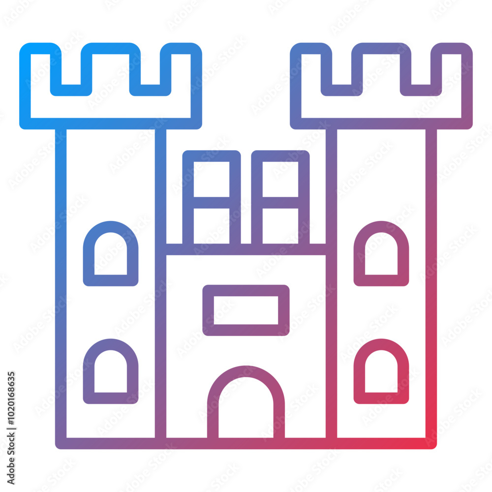 Viking Castle Icon Style