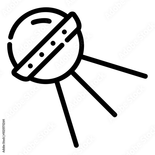 sputnik Line Icon