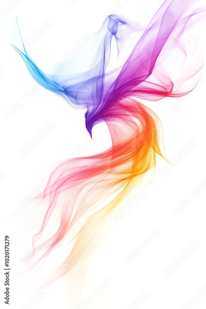 Colorful abstract gradient, digital art, white background Colorful abstract gradient, digital art, white background