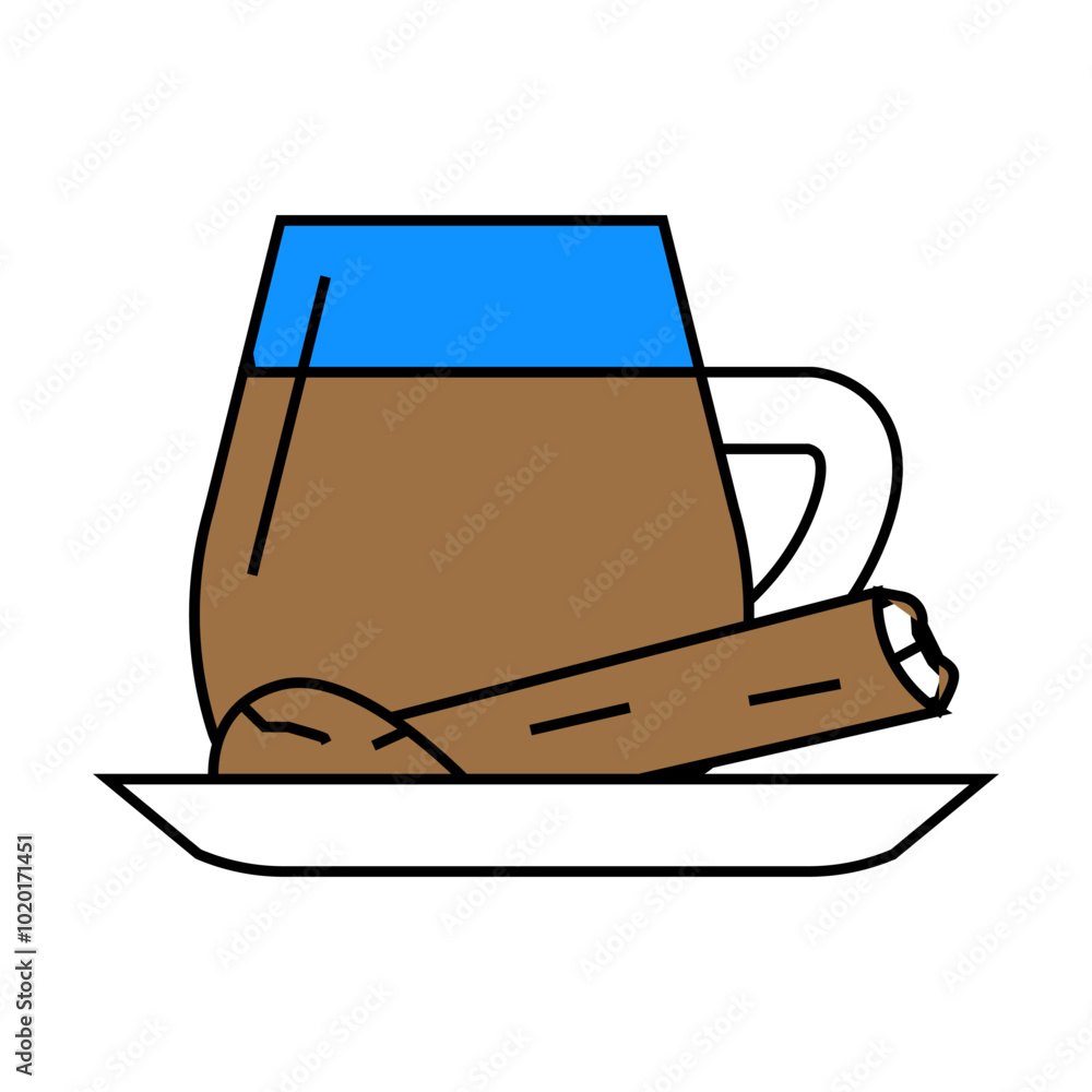 masala chai indian cuisine line icon vector. masala chai indian cuisine sign. isolated symbol illustration masala chai indian cuisine line icon vector. masala chai indian cuisine sign. isolated symbol illustration