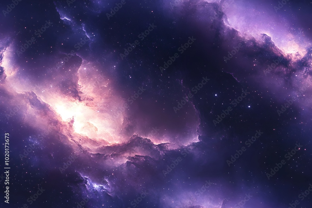Seamless Pattern Cosmic vista featuring vibrant swirling nebulae, distant celestial bodies, and a mesmerizing starry backdrop, evoking the wonders of the universe. Seamless Pattern Cosmic vista featuring vibrant swirling nebulae, distant celestial bodies, and a mesmerizing starry backdrop, evoking the wonders of the universe.