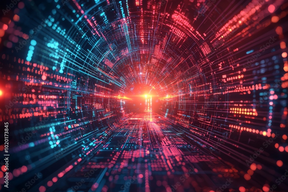 Digital Technology background of data and network Digital Technology background of data and network