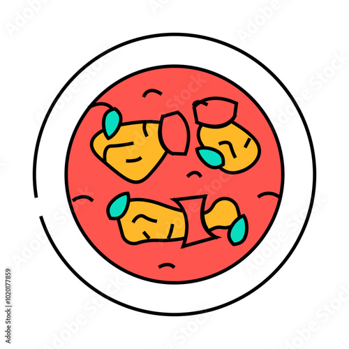 vindaloo curry indian cuisine line icon vector. vindaloo curry indian cuisine sign. isolated symbol illustration