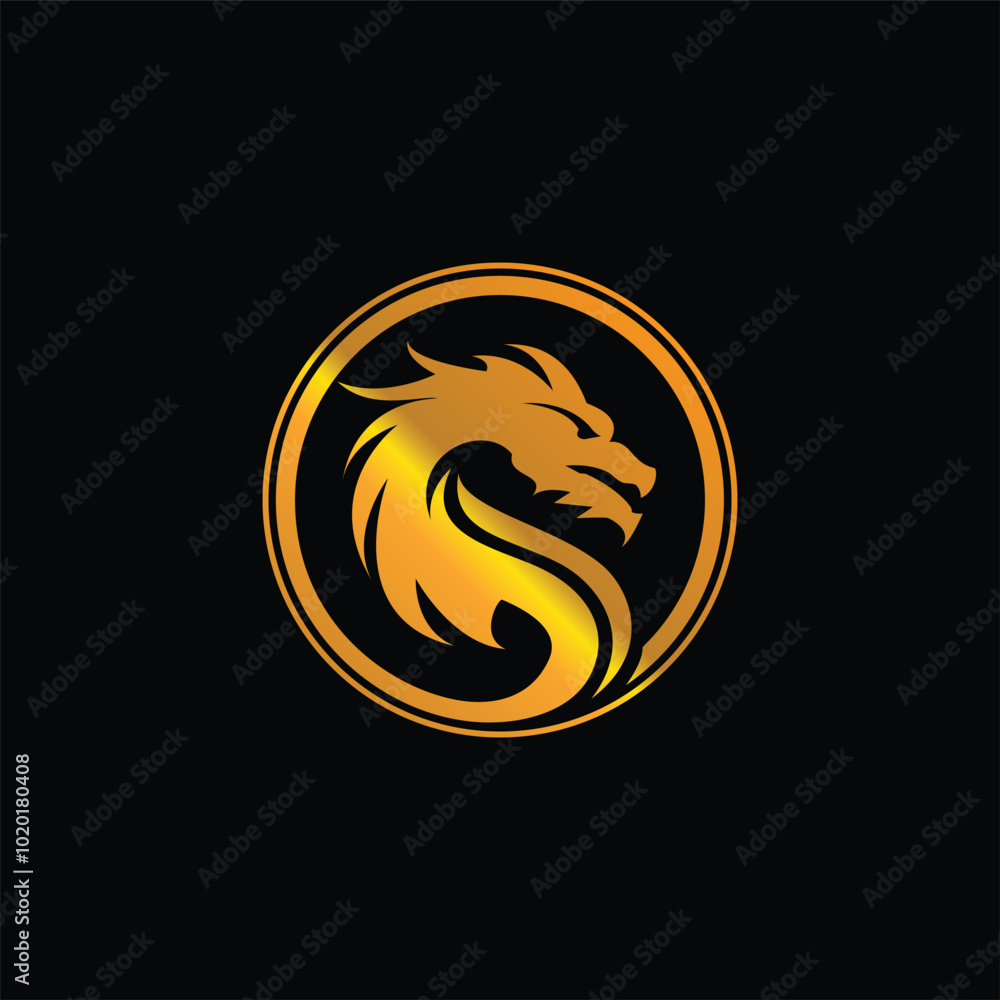 dragon head logo illustration vector, icon, can be used for wall logos, backgrounds, posters and others dragon head logo illustration vector, icon, can be used for wall logos, backgrounds, posters and others