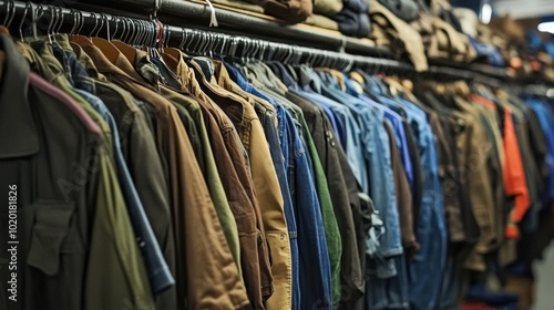 Wallpaper Mural Clothes on Hangers. Torontodigital.ca