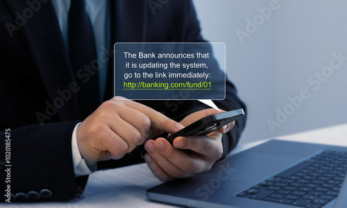 Konstfotografi Bank fraud through phone messages