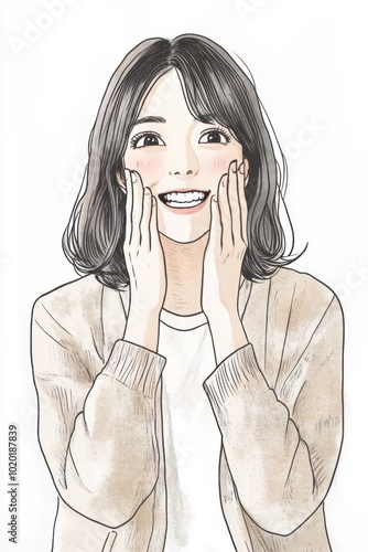 Happy Woman Illustration.