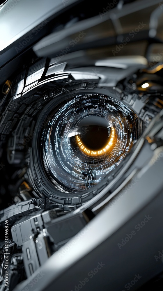 Capture the essence of consciousness in a close-up image featuring a robotic eye gleaming with digital intricacies, evoking a sense of depth and complexity in non-human entities and artificial Capture the essence of consciousness in a close-up image featuring a robotic eye gleaming with digital intricacies, evoking a sense of depth and complexity in non-human entities and artificial