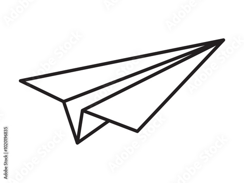 plane paper icon outline