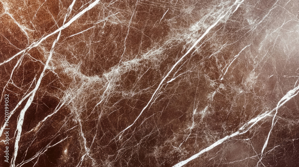 Fototapeta premium Elegant brown marble texture with white veins