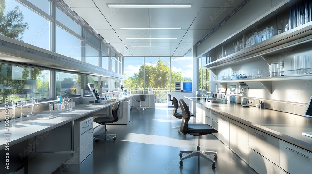 85. A futuristic lab design incorporating advanced fume hood technology 85. A futuristic lab design incorporating advanced fume hood technology