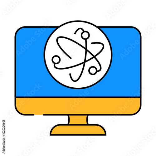 dot technology quantum line icon vector. dot technology quantum sign. isolated symbol illustration