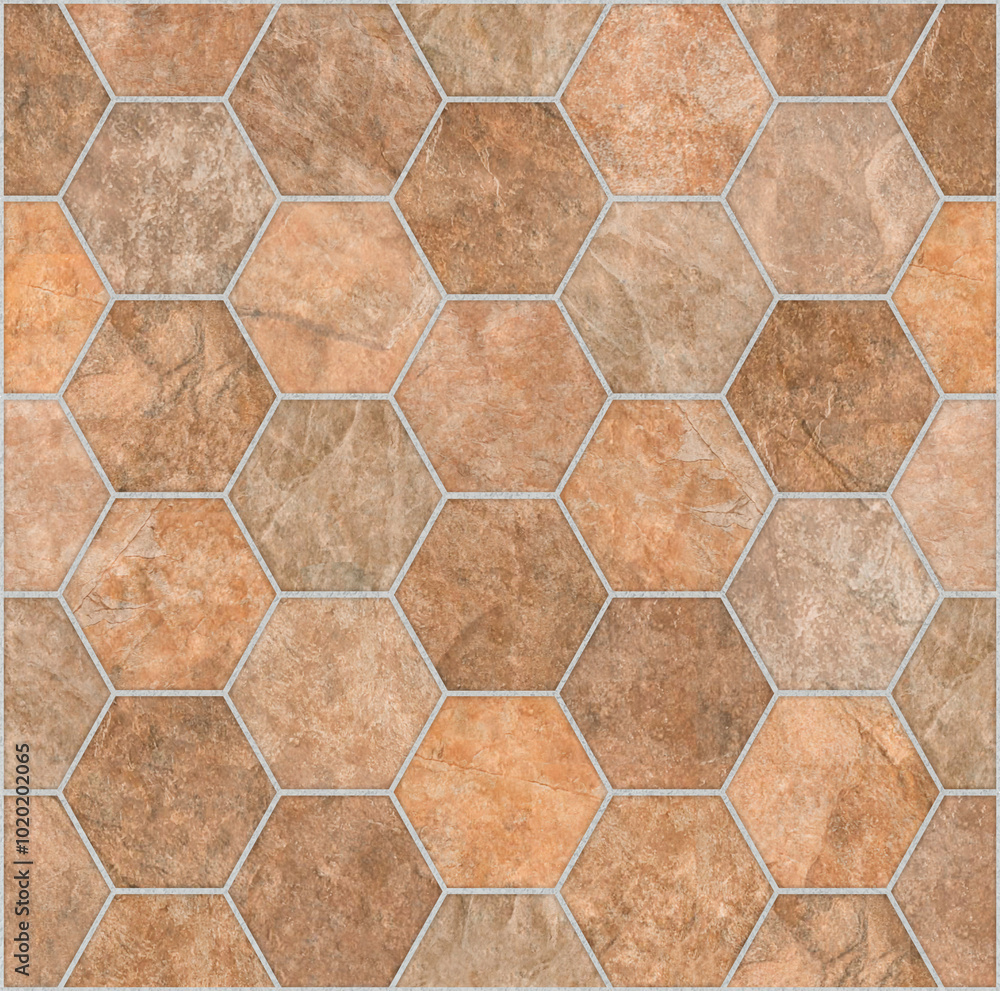 Hexagon mosaic seamless Wall and Floor with a modern abstract geometric pattern.
Hexagon mosaic seamless Wall and Floor with a modern abstract geometric pattern.