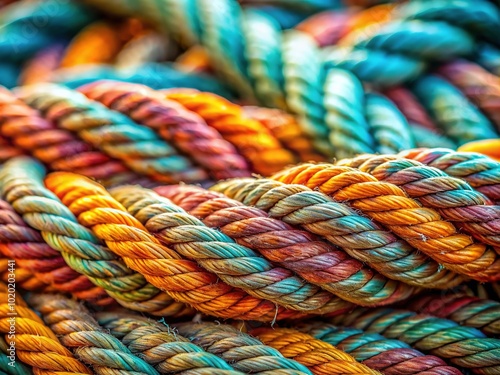 Rope Background in Vibrant Tilt-Shift Photography for Creative Designs