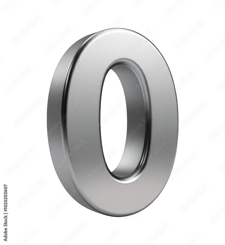 Sleek Silver Number Zero with Transparent Background for Design Projects and Overlays Sleek Silver Number Zero with Transparent Background for Design Projects and Overlays