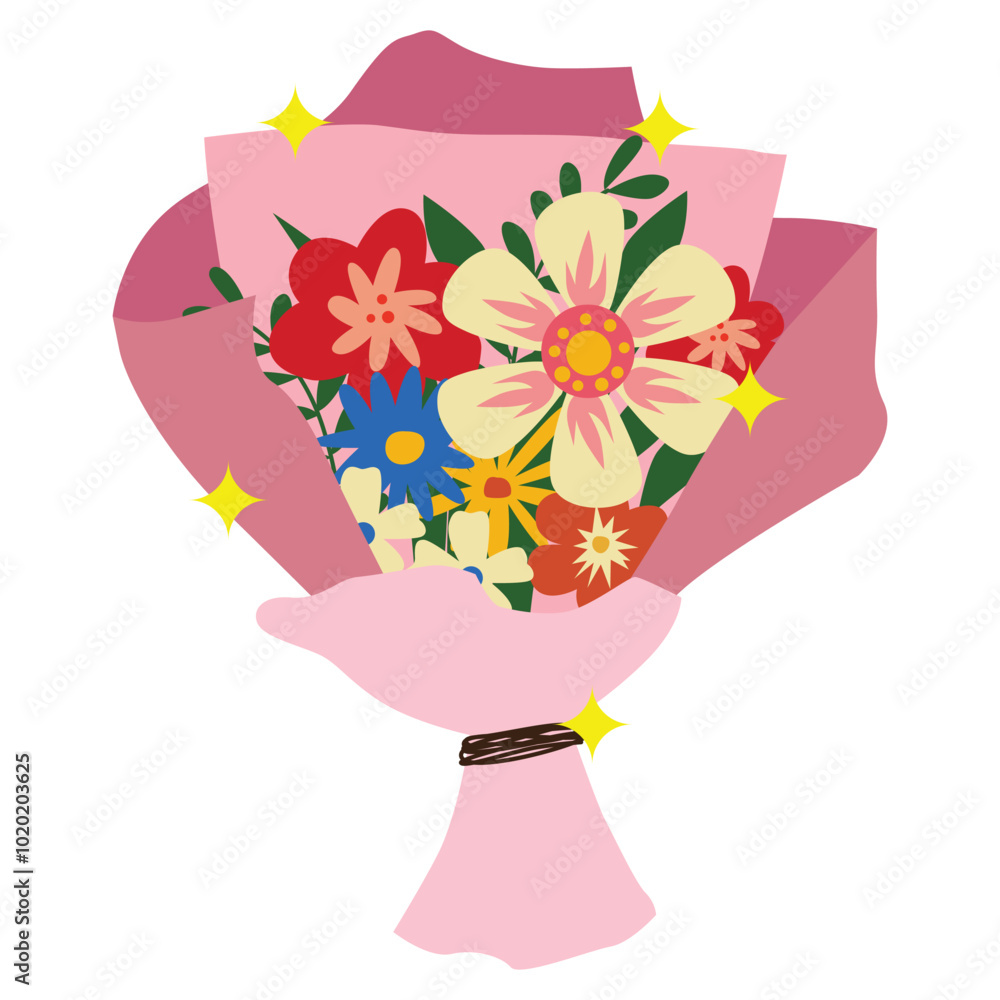 pink flower bouquet vector illustration pink flower bouquet vector illustration