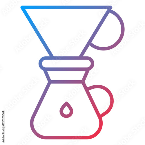Coffee Dripper Icon Style
