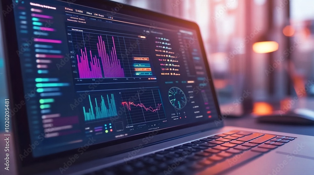 Data Visualization on Modern Laptop Screen Data Visualization on Modern Laptop Screen