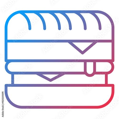 Cuban Sandwich Icon Style