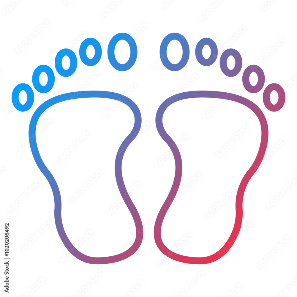 Carbon Footprint Icon Style Carbon Footprint Icon Style