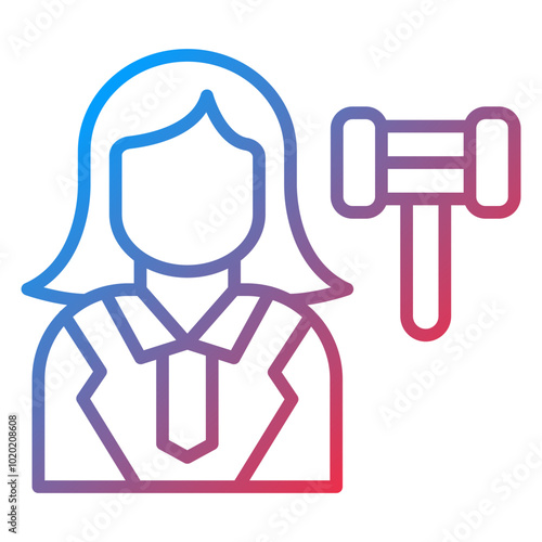 Judge Female Icon Style