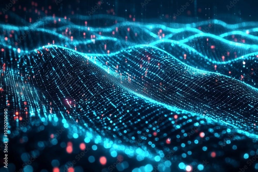 Digital Technology background of data and network created with Generative AI Digital Technology background of data and network created with Generative AI