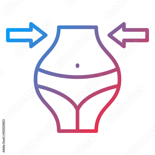 Lose Weight Icon Style