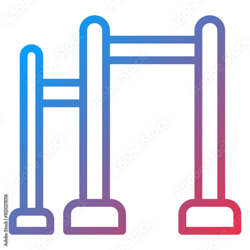 Chin Up Bar Icon Style