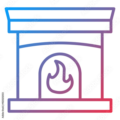 Fireplace Icon Style