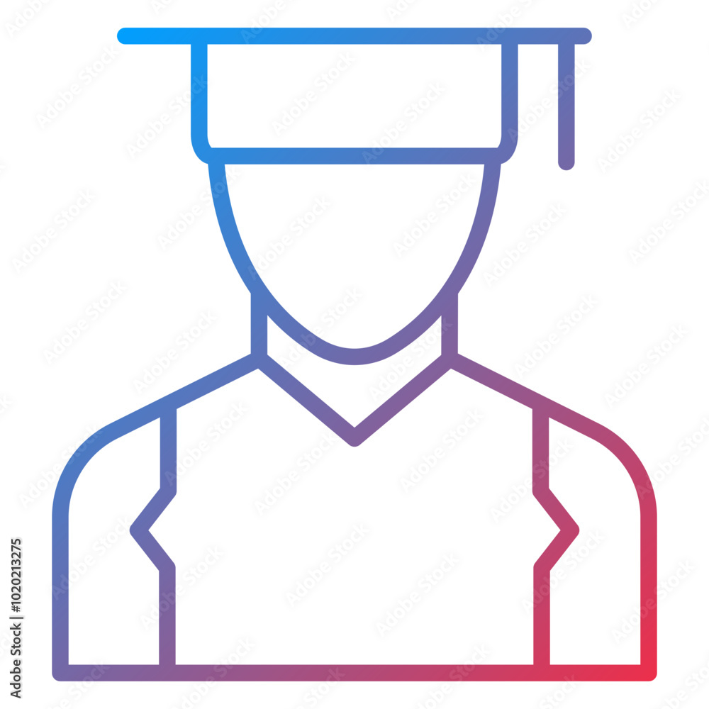 College Student Male Icon Style College Student Male Icon Style
