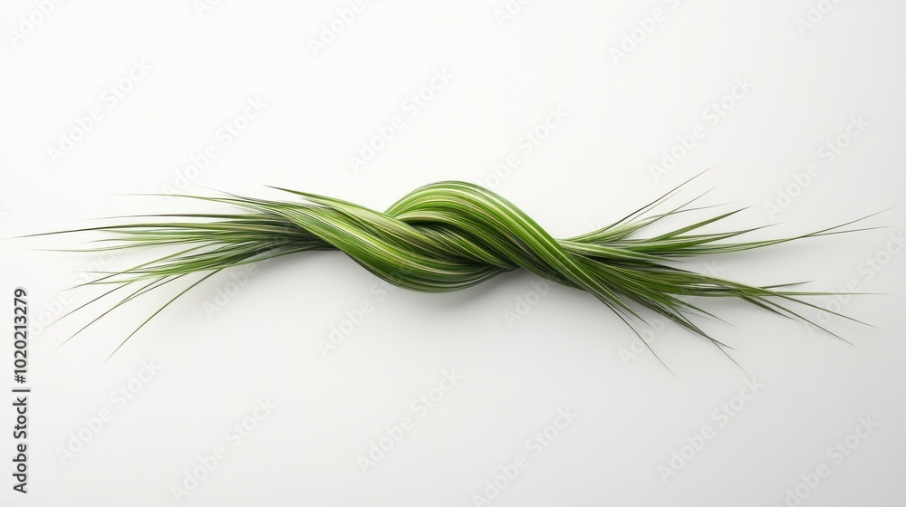 Twisted Grass on a White Background Twisted Grass on a White Background