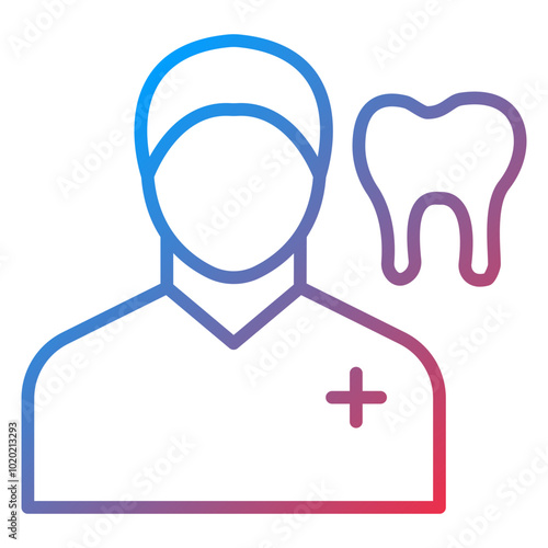 Dentist Male Icon Style