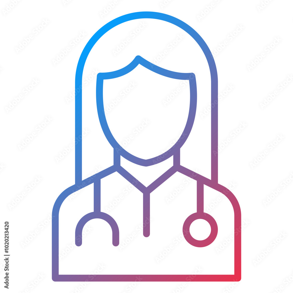 Medical Doctor Female Icon Style Medical Doctor Female Icon Style