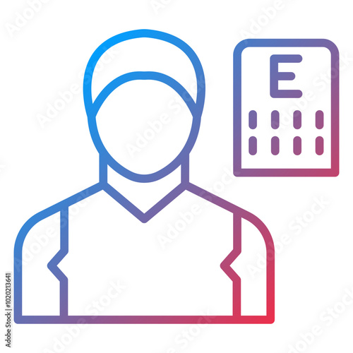 Optometrist Male Icon Style