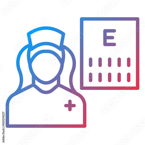 Optometrist Female Icon Style