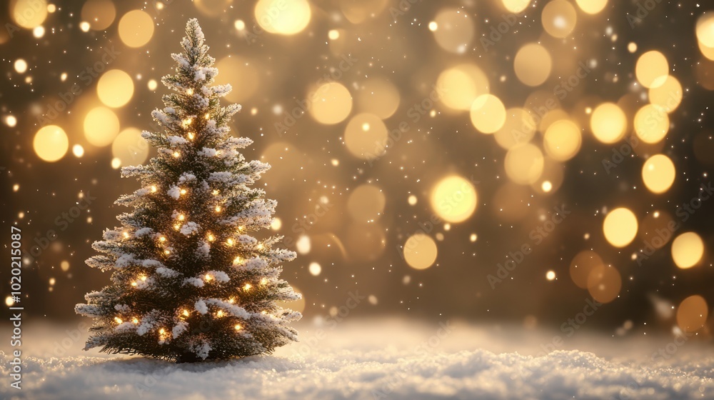 The Christmas Tree in Snow The Christmas Tree in Snow
