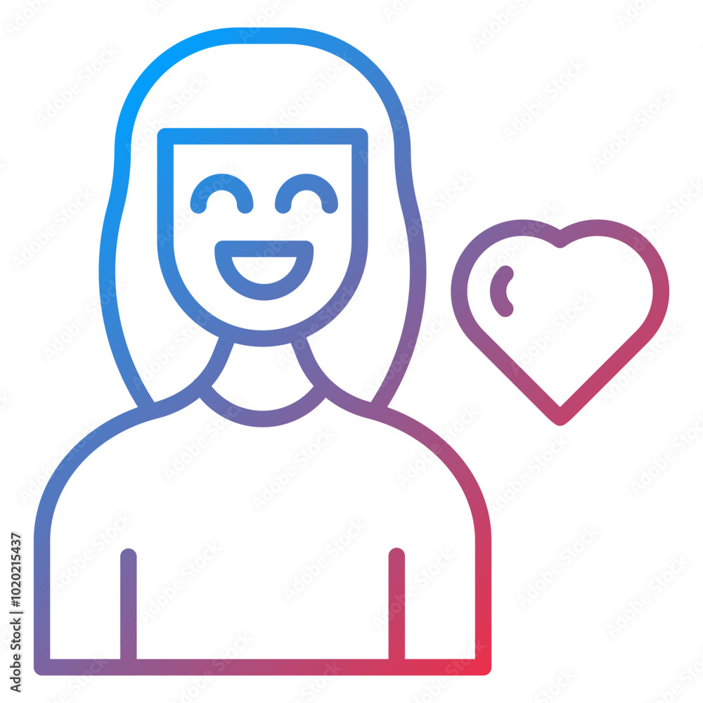 Happy Woman Icon Style Happy Woman Icon Style