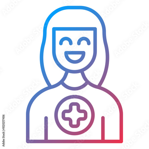 Female Patient Icon Style