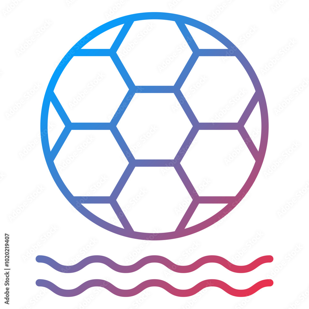 Fototapeta premium Beach Soccer Icon Style