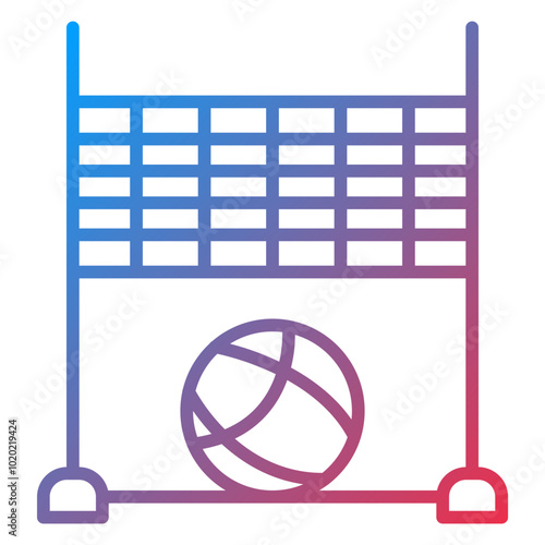 Beach Volleyball Icon Style