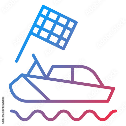 Powerboat Racing Icon Style