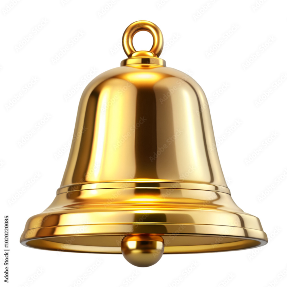 Golden bell isolated on transparent background Golden bell isolated on transparent background