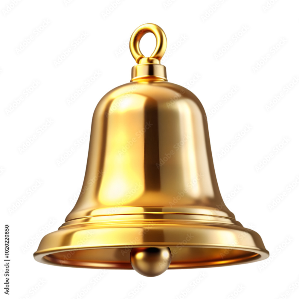 Golden bell isolated on transparent background Golden bell isolated on transparent background